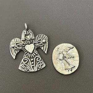 Marcie Pewter Angel pendant Charity & Angel token